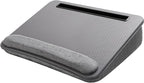 HUANUO Lap Laptop Desk - Portable Lap Desk with Pillow Cushion, Fits up to 15.6 inch Laptop, with Anti-Slip Strip & Storage Function for Home Office Students Use as Computer Laptop Stand - Grey