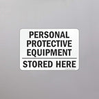 SmartSign "Personal Protective Equipment, Stored Here" Label | 7" x 10" Laminated Vinyl
