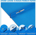Two Pocket Folders, RAZCC 100 Pack Two Pocket with Prongs, 3 Prong Folders Fit Letter Size Paper, Pocket Paper File Folders for School Office Home Business, Assorted 5 Colors