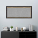 Amanti Art Black Framed Magnetic Board 25x53 Oversize Vision Board for use with Magnets, 100% Metal Sheet to Display Items as Office Decor or for Home Organization in mudroom, Kitchen or Kids Room