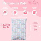 Pretty Package Store 6x9 Designer Poly Mailer 100 Pack Heavy Duty Waterproof Self Seal Shipping Bags for Small Business Large Mailing Envelopes Bulk Tear Resistant Packaging Cowgirl Boots Western