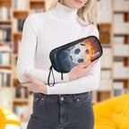 BOENLE Custom Soccer Football Ball Pencil Case Box Boys Girls Personalized Name Large Pencil Pouch Stationery Pen Bag Organizer for Kids Teens Adults School Office