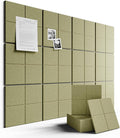 Fluxynara Large Felt Bulletin Board 48" x 36" Cork Board Alternative-12 Pack with 70 Safe Removable Adhesive Tabs, Cork Boards for Walls Cork Board for Home Office Classroom Pin Board (Olive Green)