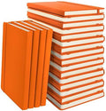 Simply Genius Orange A5 Hardcover Dotted Grid Notebook - 20 Pack, 192 Pages - Water-Resistant Leatherette Notebook - Bulk Dotted Journal Multipack - Grid Paper Notepad