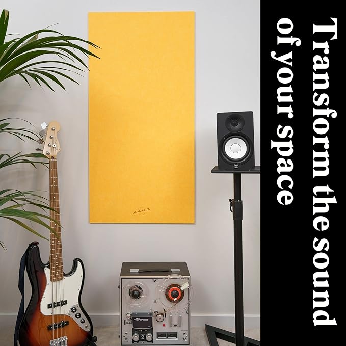 AudioSilk Acoustic Panels, 4 Pack ROOM KIT, Large, 46" x 23", Pure White