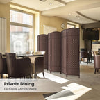 Cocosica 6 Panel Room Divider,6Ft Folding Privacy Screen,Tall - Extra Wide Foldable Panel Partition Wall Divider with Diamond Double-Weaved Hand-Woven Design Room Screen Divider