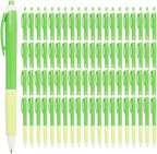 Simply Genius Bulk Office Pens – 100 Retractable Ballpoint Writing Instruments in Black Ink for Schools, Notebooks & Journals (Green, 100pcs)