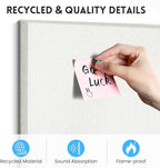 Large Cork Bulletin Board for Wall 36"x24", 6 Pack Felt Wall Tiles with 50 Pushpins, 30 Safe Removable Adhesive Tabs, Decorative Pin Board Tack Board for Office Home School, White