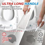 FORASTO 3Pack 2 in 1 Toilet Brush and Plunger Set, Extended Handle Plunger,Toilet Bowl Brush Plunger Set,Bathroom Cleaning Tools,Toilet Brush Plunger Combo,Cleaning Brush,Cleaning Supplies, Light gray