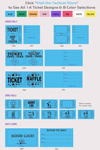 Tacticai 1000 Raffle Tickets, Wine, Blue, Single Roll, Ticket for Events, Entry, Reward, Fundraiser & Prizes