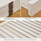 White Room Divider, Temporary Wall with Double Hinges, 5.6 Ft Tall Folding Louver Wood Screen for Home Office Bedroom Hotel Decoration (6 Panels, White-Washed)
