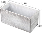 ExoLiry Rustic Gray Wood Mail Box Storage Holder File Organizer Tabletop Wooden Basket Letter Script Design Envelope Folder Decorative Container Desktop Home Office Entryway Bedroom Living Room