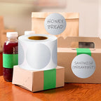 3 Inch Round Color Coding Labels (500 per Roll) - Colored Dot Stickers Round Labels for Inventory, Warehouse, Office Organizing - Silver Circle Stickers