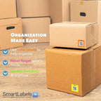 Smart Labels QR Code Stickers Pack of 48 (Neon) Made in USA - QR Code Labels for Storage & Inventory Tracking, Storage Unit Organization, App Stickers for Inventory Organization & Moving Supplies