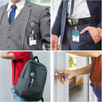 3 Pcs Heavy Duty Badge Reels Retractable Badge Holder, Selizo Metal Retractable Keychain Badge Reel ID with Belt Clip Key Ring for Key Name Card Holder