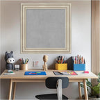 Amanti Art Silver Framed Magnetic Board 26x26 Medium Vision Board for use with Magnets, 100% Metal Sheet to Display Items as Office Decor or for Home Organization in mudroom, Kitchen or Kids Room