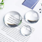 SWTHONY 2pcs 3.1inch Crystal Dome Magnifying Paperweight, Reading Magnifier Glass Paper Weights for Outdoor Events, Office Desk