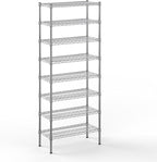 Regal Altair 14" Deep x 30" Wide x 74" Height Wire Shelving Kit | 8-Tier | NSF Commercial Storage Rack Unit