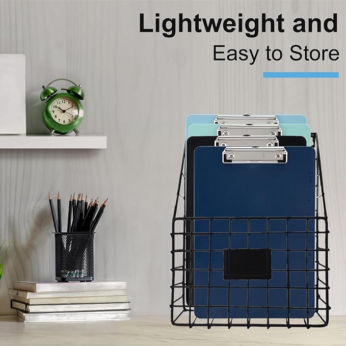 Principal Lines 16 Pack Plastic Clipboards with Low Profile Clip, Hanging Clipboards Bulk, Clip Boards 8.5x11 Holds 100 Sheets, A4 Letter Size Clipboard for Teacher, Students, Kids, School & Office