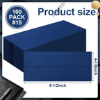 Marspark 100 Qty #10 Navy Blue Business Envelopes 80 lb 4-1/8'' x 9-1/2'' Peel Press Letter Size Envelopes Professional Mailing Printable for Security Office Use Home Mail
