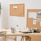 Cork Bulletin Board for Wall - 24” x 18” Bulletin Board Cork Board Wall Mounted Wood Frame Message Board pin Board for School,Office and Home