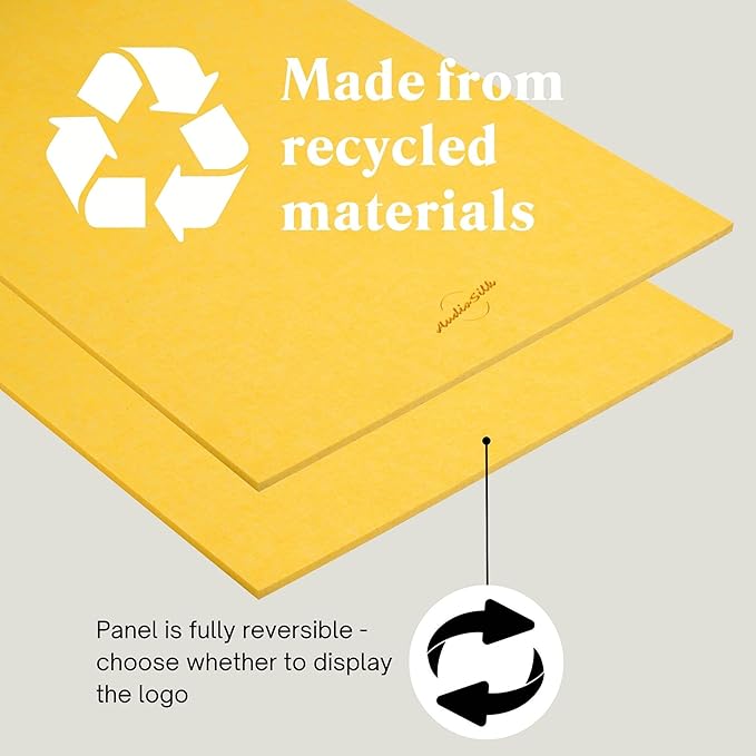 AudioSilk Acoustic Panels, 4 Pack ROOM KIT, Large, 46" x 23", Pure White