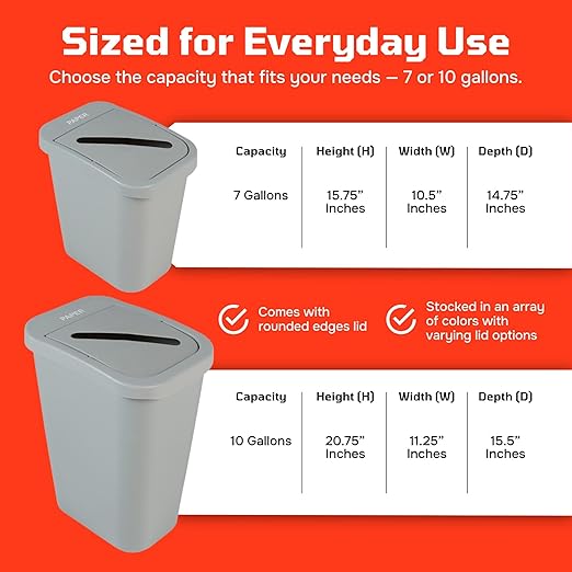 Sturdy Essentials City Box 10 Gallon Paper Recycling Bin Container with Lid for Residential, Business, and Commercial Recycling - NYC Compliant - Grey