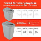 Sturdy Essentials City Box 7 Gallon Paper Recycling Bin with Lid for Residential, Business, and Commercial Recycling - NYC Compliant - Grey