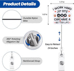 I Work Hard So My Dog Can Have A Better Life Funny Badge Reel, Retractable ID Card Badge Holder, Dog Lover Badge Buddy, Gifts for DVM RVN LVT RN CNA MA RT Nurses Stations Animal Hospital Coworkers