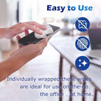 220 Lens Cleaning Wipes for Eyeglasses - Pre-moistened, Individually Wrapped | Scratch-Free, Streak-Free for Sunglasses, Camera Lenses, Phone Screens | Ideal for Home, Travel & Office