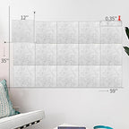 Large Cork Bulletin Board Alternative for Office60 x 35" - 15 Pack Felt Bulletin Boards Dart Wall Protectors 70 Pcs Safe RemovableAdhesive Tabs Pcs for Office Wall, School, Home Decor, Silvery Grey