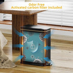 KdbK Bathroom Trash Can with Soft Close Lid, 15L/ 4 GallonRectangular Trash Can with Removable Wastebasket, Step Pedal, Slim Wastebasket for Bedroom, Home Office,B