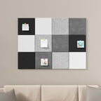 Baysola Large Cork Boards for Walls – 48" x 36" Self Adhesive Felt Wall Tiles, Ideal for Office Wall Organizing Bulletin Board, Easy to Install Cork Boards Felt Board