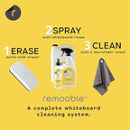 Remooble Dry Erase Whiteboard Cleaner Spray - Safely Removes Tough Stains and Ghosting, 8 oz.