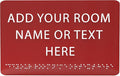 ADA CENTRAL SIGNS - 9" X6" Personalized Custom Sign - ADA Compliant Tactile Graphics Grade 2 Braille Text Acrylic Wall Signs - Add Your Room Name Text Sign for Home School Office Business Workplace