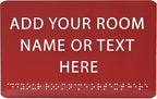 ADA CENTRAL SIGNS - 9" X6" Personalized Custom Sign - ADA Compliant Tactile Graphics Grade 2 Braille Text Acrylic Wall Signs - Add Your Room Name Text Sign for Home School Office Business Workplace