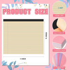 Lincia 6 Pcs 11" x 9.5" Legal Pads College Ruled Notepad Landscape Notebook Horizontal Lined Notebook 80 Gsm Assorted Colors Paper Pastel Writing Pads for School Office, 40 Sheet (Happiness Color)