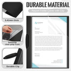 Teling 24 Pcs Clear Report Covers with Sliding Bar and Clip Presentation Folders Resume Folders for Classroom Business Files Document School Office, 9.4 x 11.8 Inches(Black)