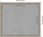 Amanti Art Silver Framed Magnetic Board 22x26 Medium Vision Board for use with Magnets, 100% Metal Sheet to Display Items as Office Decor or for Home Organization in mudroom, Kitchen or Kids Room