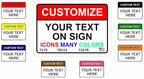 Custom Signs Outdoor Metal for Home Office Business, Personalized, Door, Porch, Delivery, Man Cave, Shop, Garage, Street. For Outside or Inside Use. Our Metal Signs Are UV Printed Solid Aluminum 14x10 inches, Header Box