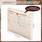Glenmal 100 Pack Personnel Record Jacket Flat Expansion Employee Record File Jacket 9.5 x 11.75 Inches Employee File Folders for Office Business Commercial Supplies