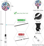 Lanyards for ID Badges Name Tags ID Card Holder, ID Badge Holder with Breakaway Lanyard, Cute Badge Reel Badge Clip Retractable, Women Teacher Nurse Student School Office Gift, Butterfly Design
