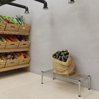 Regal Altair 14''W x 30''L x 8''H Chrome Plated Wire Dunnage Rack | Off The Floor Storage