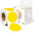 2 Inch Round Color Coding Labels (500 Count) - Yellow Dot Stickers Circle Labels with Dispenser Box for Warehouse, Filing, Industrial, Office Organization