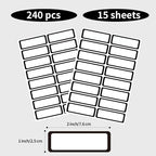 STARLIBOO Removable Freezer Labels Stickers, Blank Freezer Labels for Food Containers, 1x3 Inch Waterproof Label (Black Border,240 Labels)