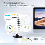 Note Tower Desktop Titan Document Holder for Typing | Compact 2 Page Paper Holder Stand for Desk | Document Stand Holds Copy Paper, Photos & Post Notes | for Fast Typing, Studying & Presenting
