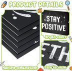 Honoson 24 Pcs Bulk Inspirational Privacy Folders for Students Cardboard Test Privacy Boards Motivational Words Desk Dividers Shield for Classroom School Study Supplies, 6 Styles(Monochromatic)