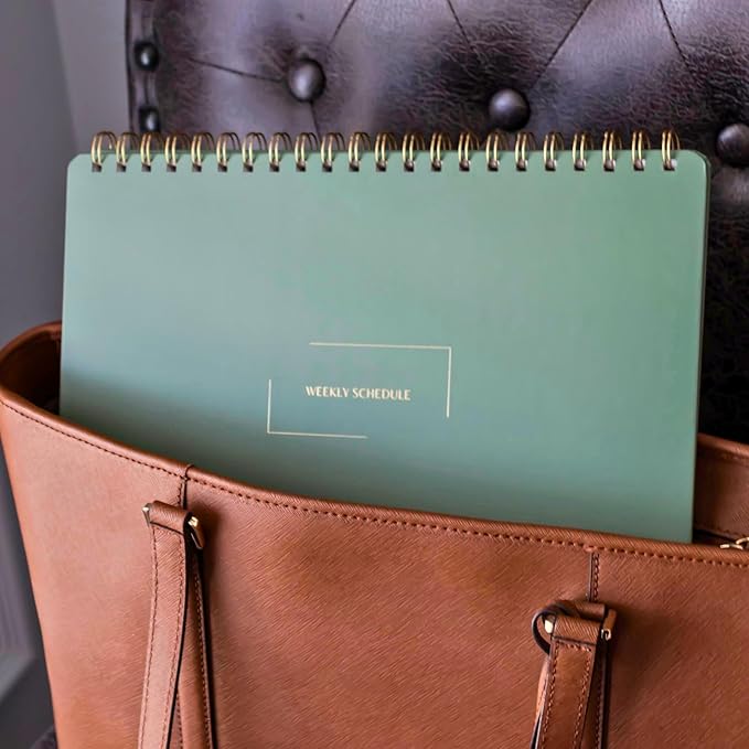 Merely Home Undated Weekly Planner | 8.25” x 11.75” Work To-Do Notebook | ADHD Academic Organizer | Multi-Layout | Men and Women Planner | College Supplies | Pink | Landscape Layout