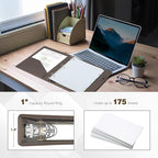 Ospelelf Vintage Hardcover 3 Ring 1 inch Leather Binder, Professional Binders Organizer Suitable for Letter Size Documents, Binder Dividers with Tabs, Light Brown