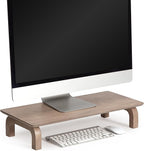 Anji Mountain Monitor Stand - Desktop Organizer & Laptop Riser, Ergonomic Monitor Riser, Space-Saving Monitor Stand for Desk, Durable Construction, Easy Assembly, Ideal for Home & Office,Biscotti